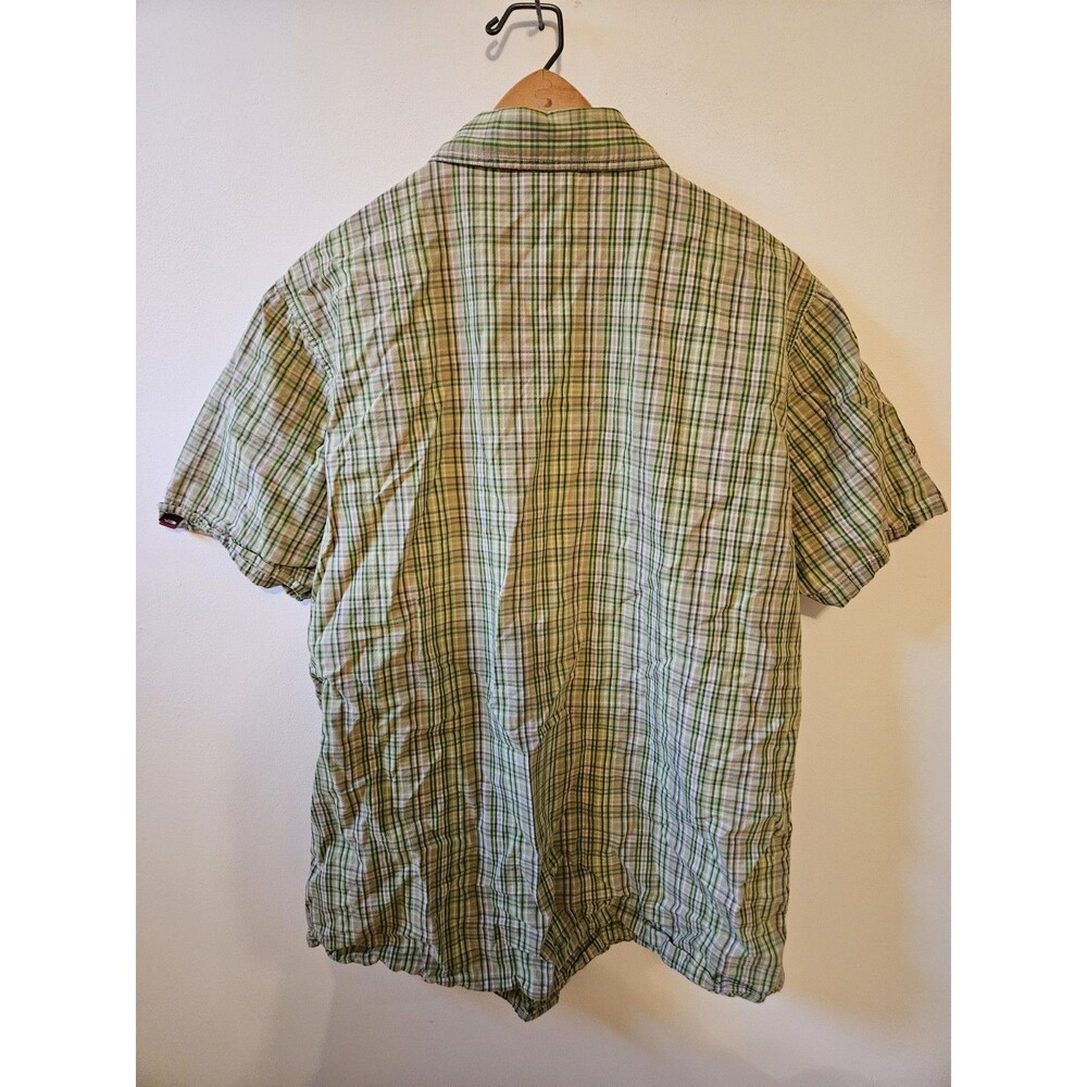 The North Face Casual Shirt Mens Large Green Check Button Up Chest Pocket - Picture 9 of 9